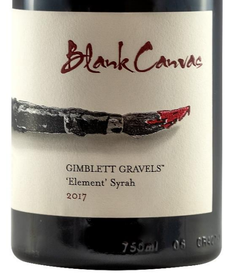 Blank Canvas Elements Gimblett Gravels Syrah 2017 (CD 94, BC 93)